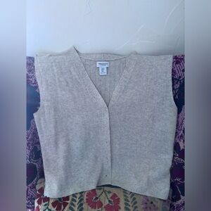 Song of Style Cream V-Neck Sweater Vest